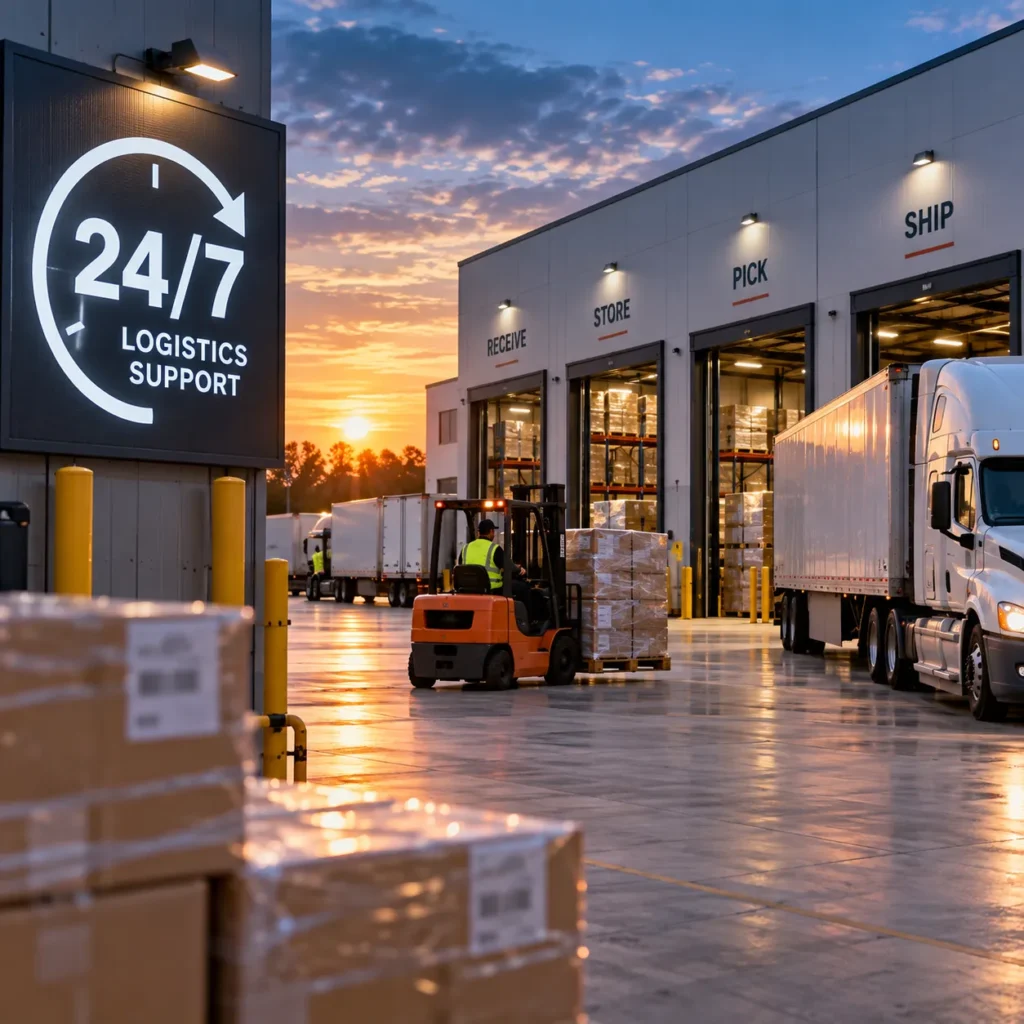 24/7 logistics and warehouse support for supply chains