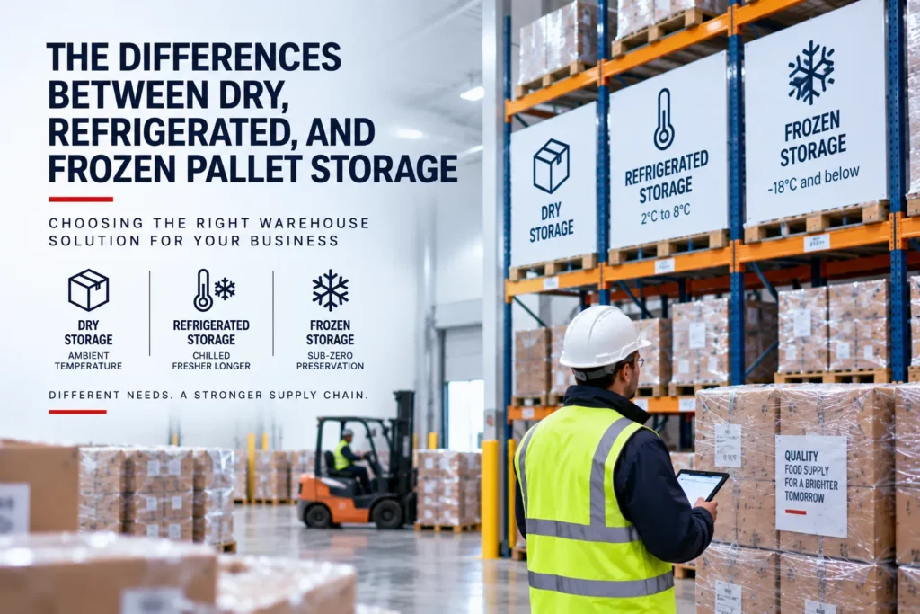 Dry, refrigerated, and frozen pallet storage options