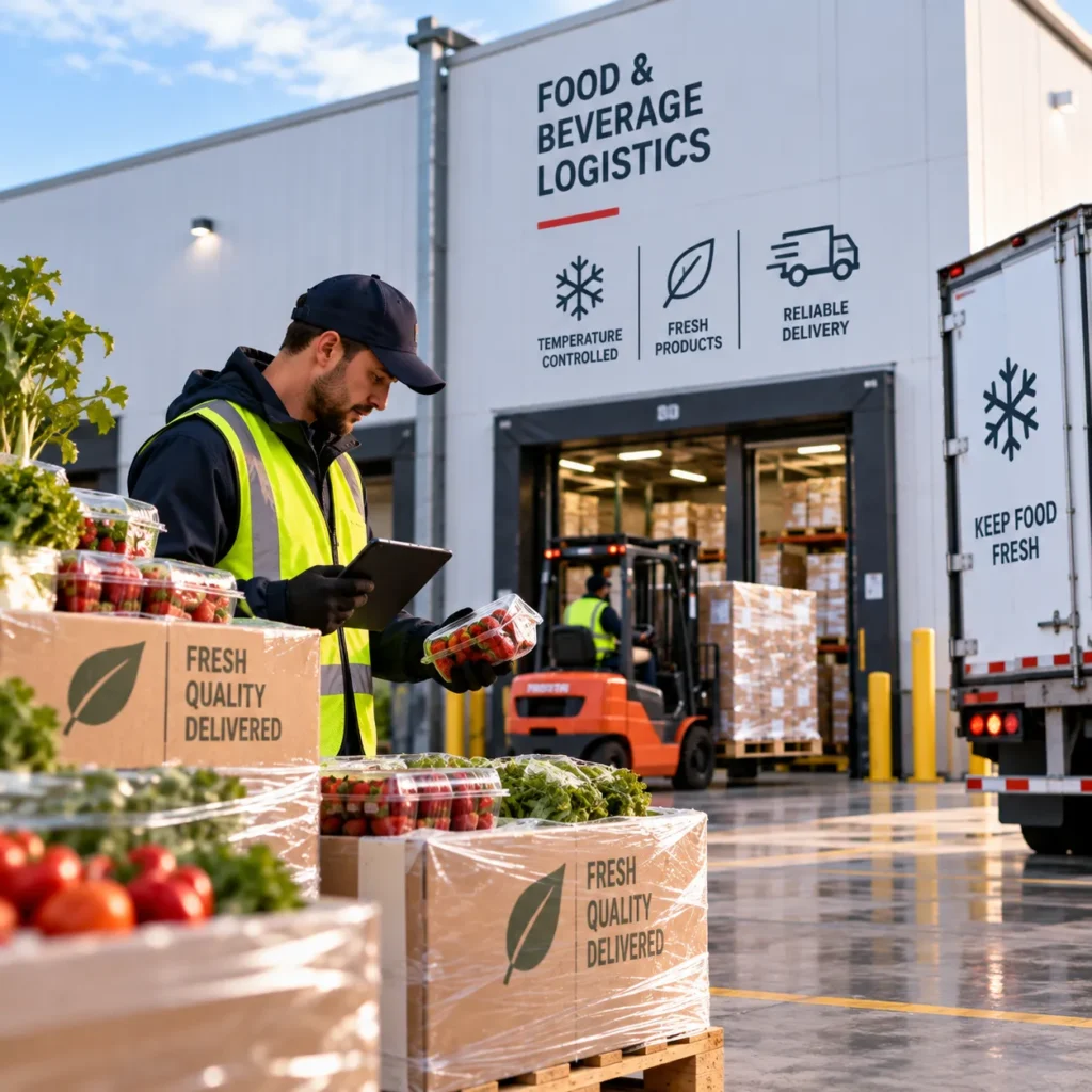 Food and beverage logistics and temperature-controlled warehousing