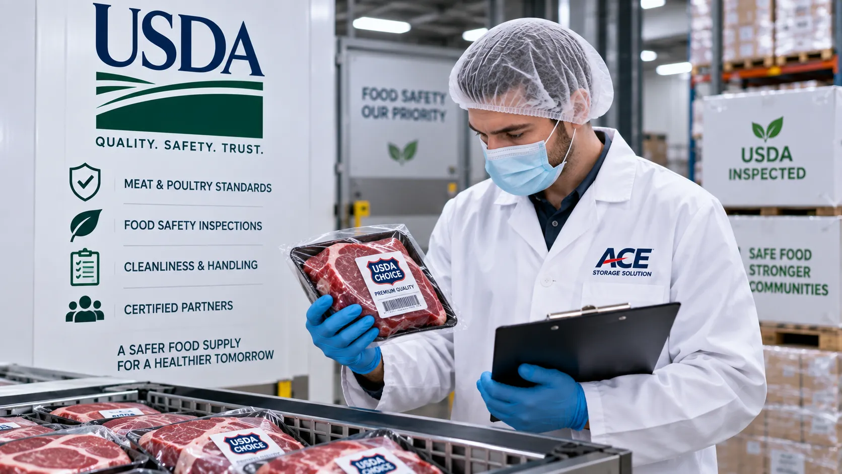 USDA certified warehouse for safe food handling and storage